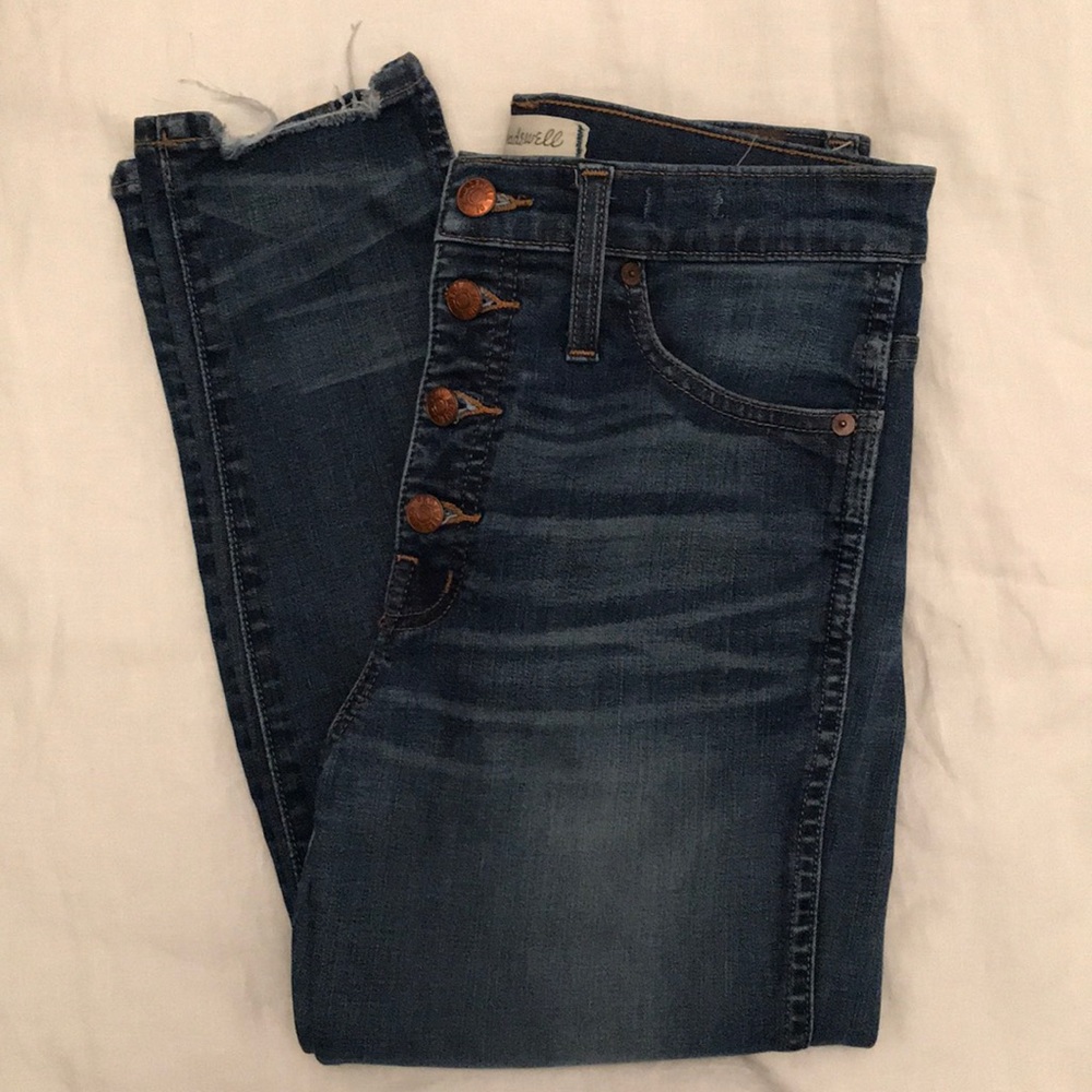 Madewell high rise button fly skinny jeans